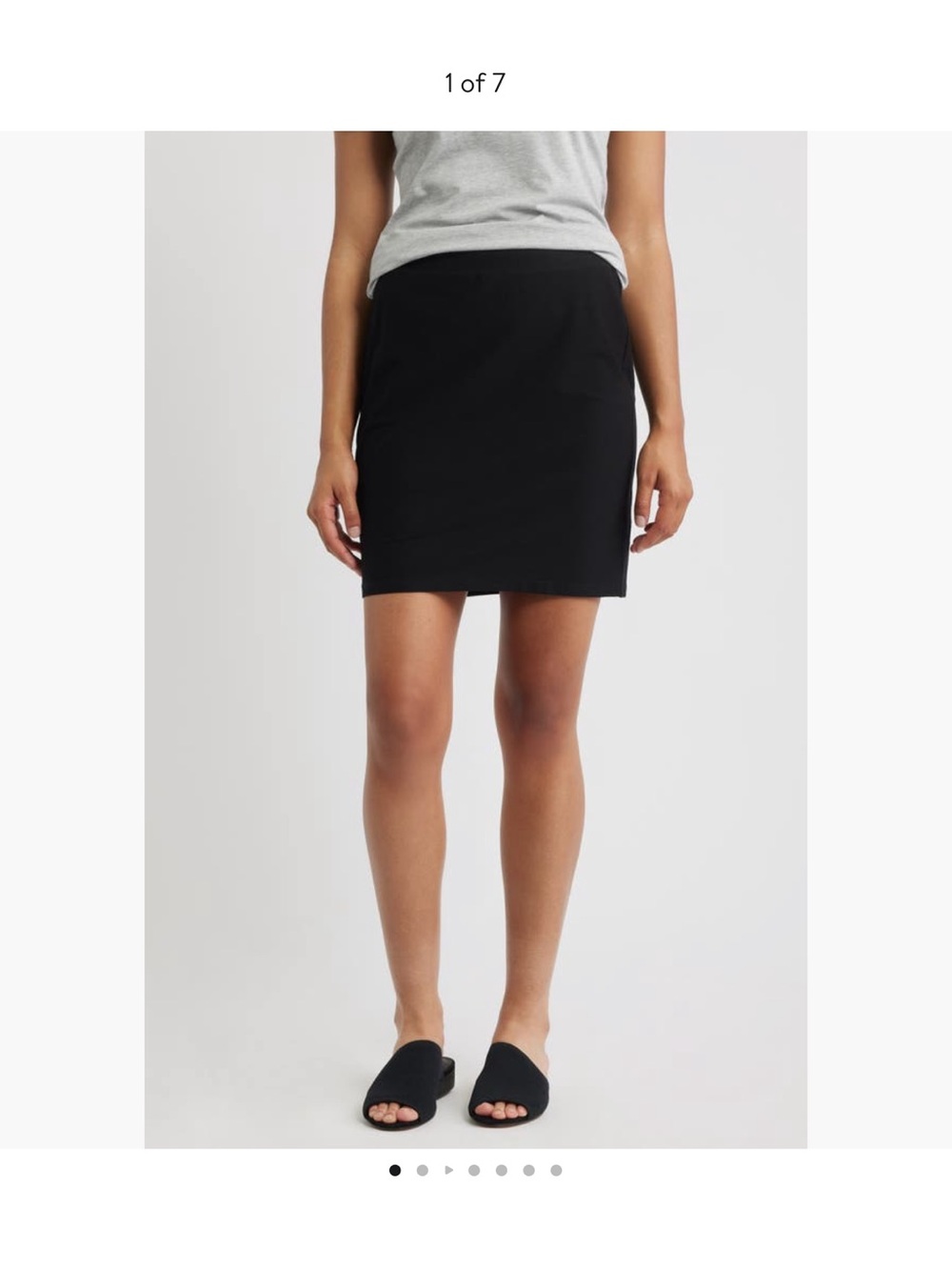 Eileen Fisher crepe knit black pencil skirt